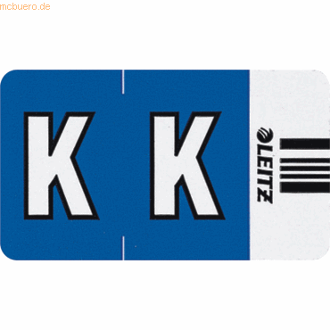 Leitz Orgacolor Buchstabensignal K VE=250 Stück dunkelblau