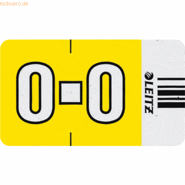 Leitz Orgacolor Buchstabensignal O VE=250 Stück gelb