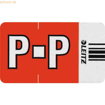 Leitz Orgacolor Buchstabensignal P VE=250 Stück rot