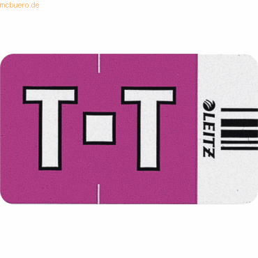 Leitz Orgacolor Buchstabensignal T VE=250 Stück violett