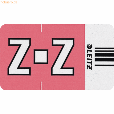 Leitz Orgacolor Buchstabensignal Z VE=250 Stück rosa