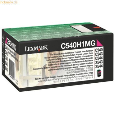 Lexmark Rückgabe-Tonerkartusche Lexmark C540H1MG C540 magenta