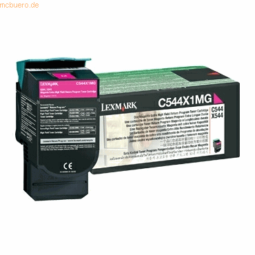 Lexmark Toner Original Lexmark C544X1MG magenta