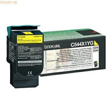 Lexmark Toner Original Lexmark C544X1YG gelb