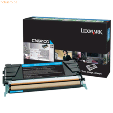 Lexmark Rückgabe-Tonerkartusche Lexmark C746A1CG C746 cyan