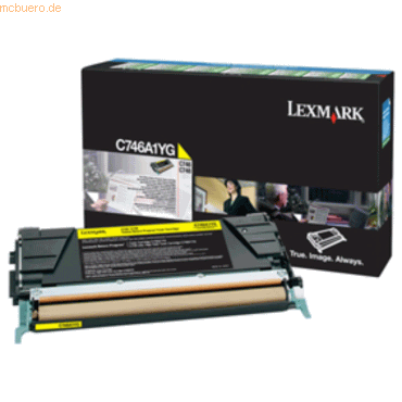 Lexmark Rückgabe-Tonerkartusche Lexmark C746A1YG C746 gelb