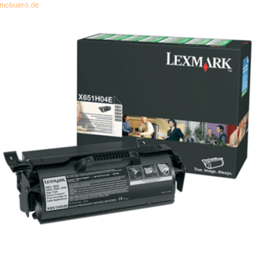 0734646086325 - ORIGINAL X651H04E LEXMARK X651 CARTRIDGE BLACK HC