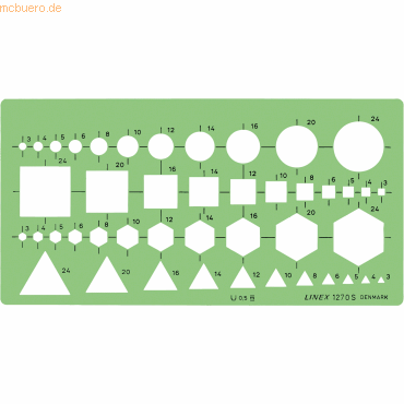 Linex Kombinationsschablone 1270S grün