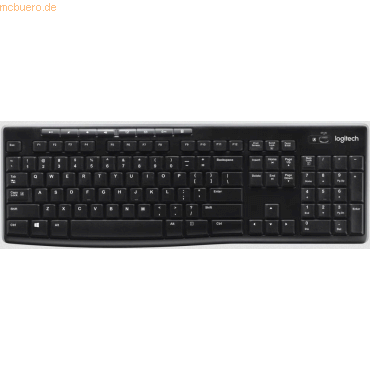 Logitech Tastatur Wireless Keyboard K270 schwarz