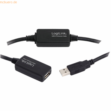 LogiLink USB-Verlängerungskabel USB 2.0 aktiv 25m schwarz