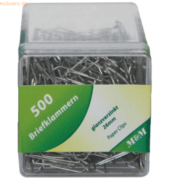4009793802477 - 10 x Briefklammern 26mm spitz VE=500 Stück glanzverzinkt 4009793802477 - 10 x Briefklammern 26mm spitz VE=500 Stück glanzverzinkt