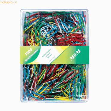 4009793840882 - 6 x Briefklammern lackiert 26 mm VE=1000 Stück farbig sortiert 4009793840882 - 6 x Briefklammern lackiert 26 mm VE=1000 Stück farbig sortiert