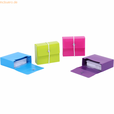 4009793842244 - 12 x Karteibox 69x50mm mit Gummiband gefüllt rainbow-colours sorti 4009793842244 - 12 x Karteibox 69x50mm mit Gummiband gefüllt rainbow-colours sorti