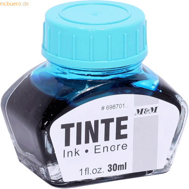 4009793800787 - 12 x Tintenglas 30ml türkis