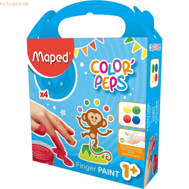 3154148125105 -  Fingerfarben-Set ColorPeps - 4x 80ml sortiert 3154148125105 MAPED 4 Stück