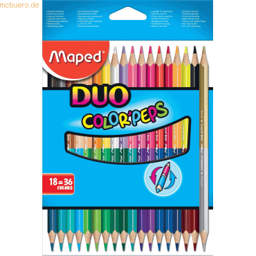 12 x Maped Buntstifte Color'Peps Duo VE=18 Stück Blisterschachtel