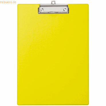12 x Maul Schreibplatte mit Folienüberzug A4 hoch gelb