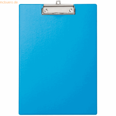 12 x Maul Schreibplatte mit Folienüberzug A4 hoch hellblau