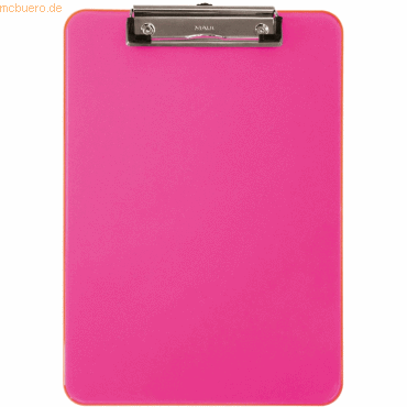 Maul Schreibplatte Maulneon A4 hoch Kunststoff transparent pink