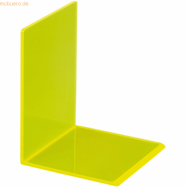 MAUL Buchstütze Acry Neon 3mm 100x130x100mm transparent gelb