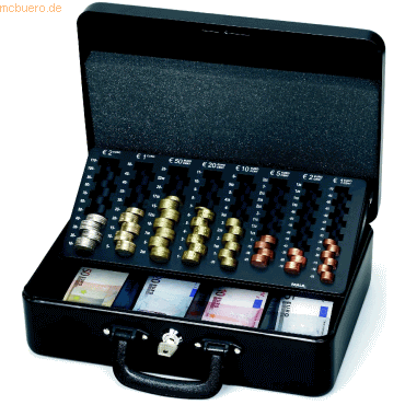 Maul Geldkassette 36x26,5x11,2 cm mit Euro-Zähl-Einsatz schwarz
