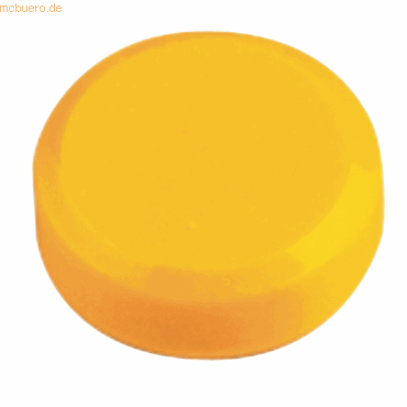 Maul Rundmagnet 20mm Durchmesser 0,3kg Haftkraft 20 Stück gelb