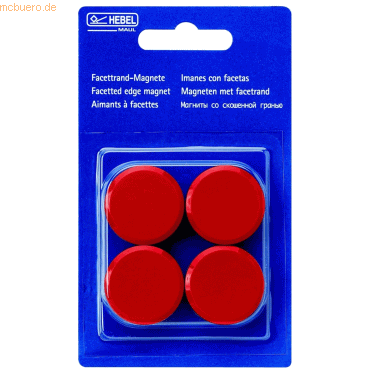 4002390027243 - 10 x Rundmagnet 30mm Durchmesser 06kg Haftkraft VE=4 Stück rot 4002390027243 - 10 x Rundmagnet 30mm Durchmesser 06kg Haftkraft VE=4 Stück rot