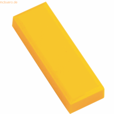 Maul Rechteckmagnet 53x18mm 1kg Haftkraft 20 Stück gelb