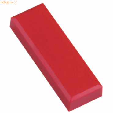 Maul Rechteckmagnet 53x18mm 1kg Haftkraft 20 Stück rot