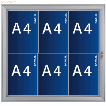 4002390084277 - Schaukasten MAULexcite Verwendung für Papierformat 6 x DIN A4 regengeschützter Außenbereich 6653608 Aluminium Silber 1 St 4002390084277 - Schaukasten MAULexcite Verwendung für Papierformat 6 x DIN A4 regengeschützter Außenbereich 6653608 Aluminium Silber 1 St