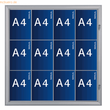 4002390084291 - Schaukasten MAULexcite Verwendung für Papierformat 12 x DIN A4 regengeschützter Außenbereich 6654208 Aluminium Silber 1 St 4002390084291 - Schaukasten MAULexcite Verwendung für Papierformat 12 x DIN A4 regengeschützter Außenbereich 6654208 Aluminium Silber 1 St