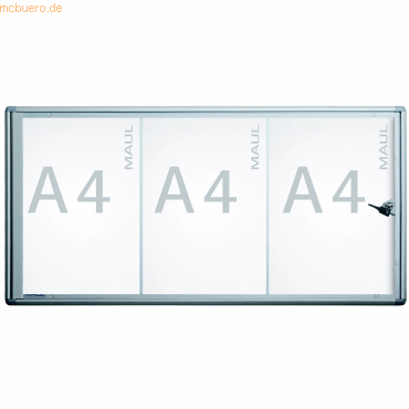 Maul Schaukasten extraslim 3xA4 aluminium Innenbereich 35x71,1x2,7cm