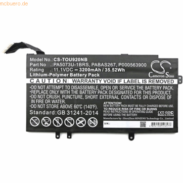 4059612041655 - Akku für Toshiba Satellite U920T-10X Li-Pol 111 Volt 3200 mAh Sc 4059612041655 - Akku für Toshiba Satellite U920T-10X Li-Pol 111 Volt 3200 mAh Sc