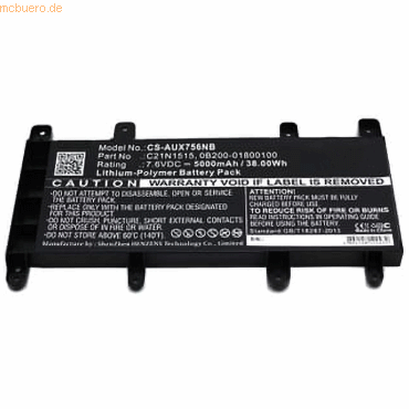 4059612062568 - Akku für Asus F756UX-T7013 Li-Pol 76 Volt 5000 mAh schwarz 4059612062568 - Akku für Asus F756UX-T7013 Li-Pol 76 Volt 5000 mAh schwarz