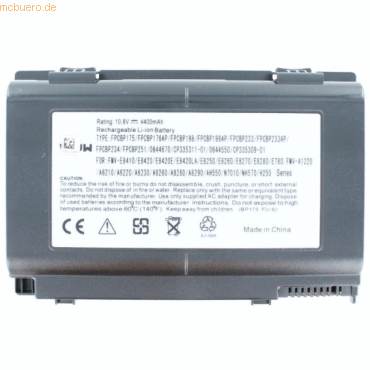 4059612069529 - Akku für Fujitsu-Siemens FPCBP199 Li-Ion 108 Volt 4400 mAh schwa 4059612069529 - Akku für Fujitsu-Siemens FPCBP199 Li-Ion 108 Volt 4400 mAh schwa