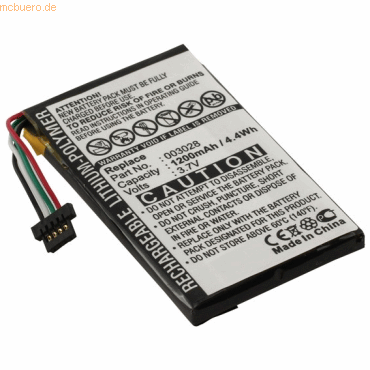 4059612330636 - Akku für Navigon 2110 MAX Li-Pol 37 Volt 1200 mAh schwarz