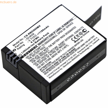 4059612350368 - Akku für Rollei GLW08 Li-Ion 37 Volt 1180 mAh Schwarz