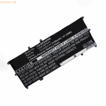 4059612580291 - Akku für Sony VGP-BPS40 Li-Pol 15 Volt 3150 mAh Schwarz