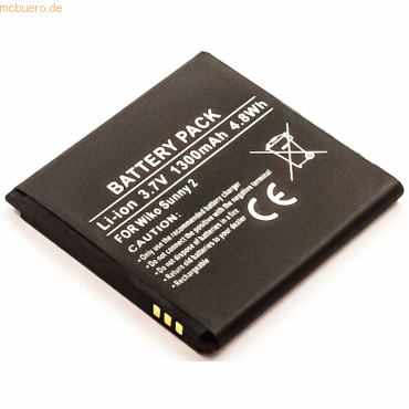 4059612593543 - Akku für Wiko 2510 Li-Ion 37 Volt 1300 mAh schwarz 4059612593543 - Akku für Wiko 2510 Li-Ion 37 Volt 1300 mAh schwarz