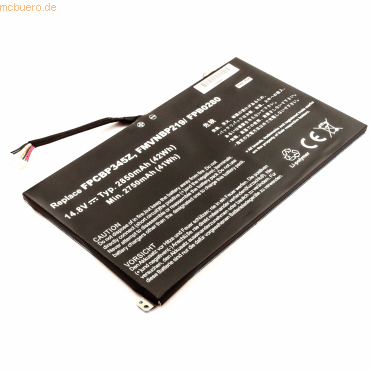 4059612605727 - Akku für Fujitsu UH572 Li-Pol 148 Volt 2850 mAh schwarz