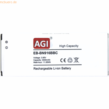 4059612613616 - Akku für Samsung EB-BN916BBC Li-Ion 385 Volt 3000 mAh schwarz