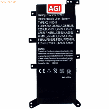 4059612613975 - Akku für Asus 2ICP4 63 134 Li-Pol 76 Volt 4800 mAh schwarz