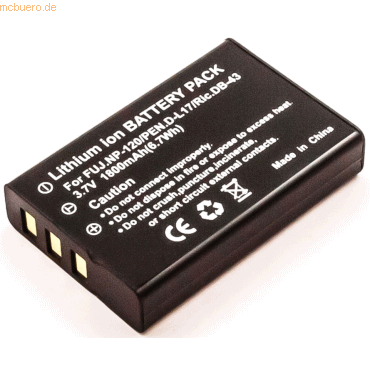 4059612634789 - Akku für Jay-tech JTC NP-120 Li-Ion 37 Volt 1600 mAh schwarz