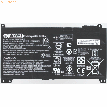 4059612636585 - Hewlett-Packard Akku für Hewlett-Packard HSTNN-LB7I Li-Pol 114 Volt 4