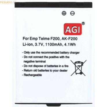 4059612370229 - Akku für Emporia Telme F200 Li-Ion 37 Volt 1100 mAh schwarz