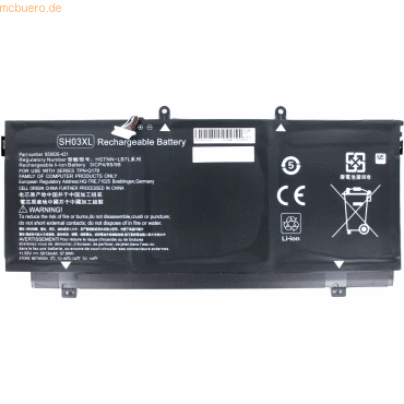 4059612380112 - Akku für Hewlett-Packard 901308-421 Li-Pol Volt 1155 mAh Schwarz