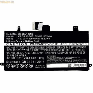 4059612380785 - Akku für Dell Latitude 5290 2-in-1 Li-Pol 76 Volt 5200 mAh schwa