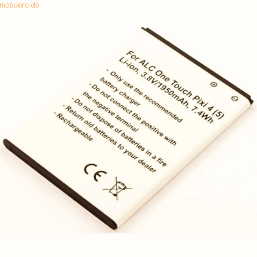4059612384929 - Akku für Alcatel OT-5045T Li-Ion 38 Volt 1950 mAh schwarz 4059612384929 - Akku für Alcatel OT-5045T Li-Ion 38 Volt 1950 mAh schwarz