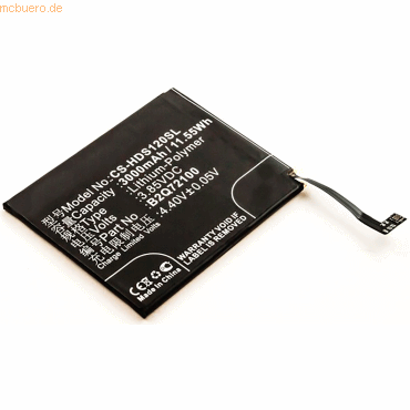 4059612399053 - Akku für Htc B2Q72100 Li-Pol 385 Volt 3000 mAh schwarz