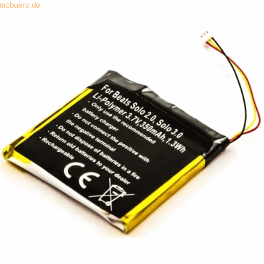 4059612430053 - Akku für Beats AEC353535 Li-Pol 37 Volt 350 mAh schwarz